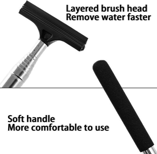 Rearview Mirror Wiper Blades - 2-Piece Set - Telescopic Rearview Mirror Wiper Blades - Portable Wiper Blades - Telescopic up to 98cm - Portable Cleaning Tool for All Vehicles (Black) - Image 2