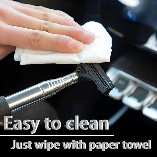 Rearview Mirror Wiper Blades - 2-Piece Set - Telescopic Rearview Mirror Wiper Blades - Portable Wiper Blades - Telescopic up to 98cm - Portable Cleaning Tool for All Vehicles (Black) - Image 4
