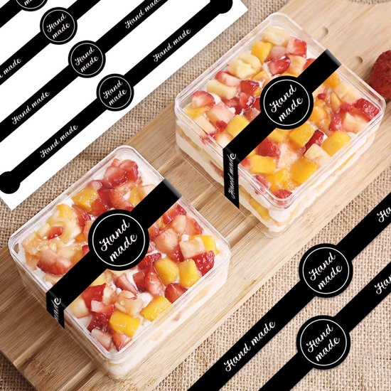 Stickers - 50 sheets - Baking stickers - Strip stickers - DIY baking stickers - Sealing stickers for cake boxes and dessert packaging - Image 4
