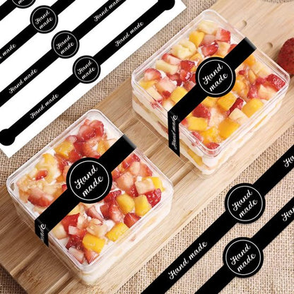 Stickers - 50 sheets - Baking stickers - Strip stickers - DIY baking stickers - Sealing stickers for cake boxes and dessert packaging - Image 4