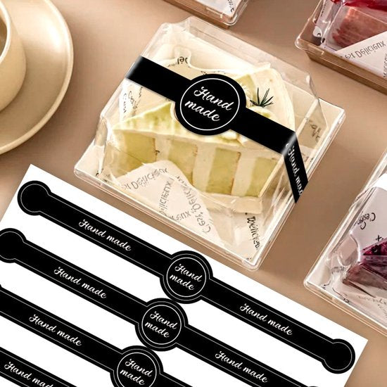 Stickers - 50 sheets - Baking stickers - Strip stickers - DIY baking stickers - Sealing stickers for cake boxes and dessert packaging - Image 5