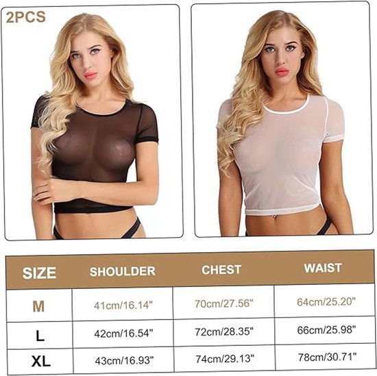 Sexy lingerie - Two-piece set - Erotic lingerie - Sexy sheer lace lingerie - Short-sleeved lace set - Sheer set - Valentine's Day gift - Black and white - Size L - Image 5