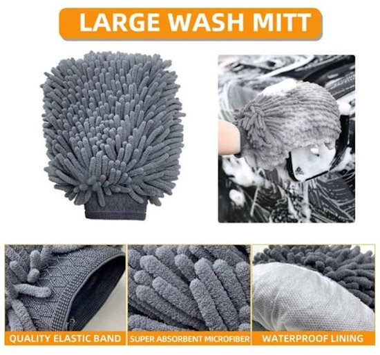 10-piece car wash & polishing set - car wash brushes - car wash tool set - professional accessories with brushes & microfiber cloths - including storage box - Image 4