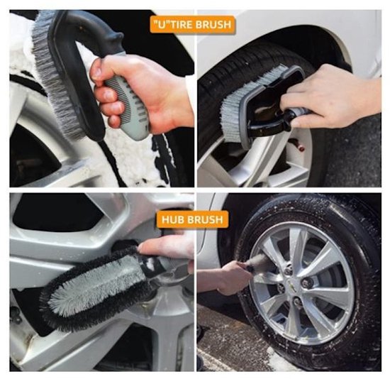 10-piece car wash & polishing set - car wash brushes - car wash tool set - professional accessories with brushes & microfiber cloths - including storage box - Image 5