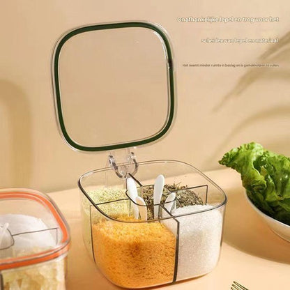 Spice jar - 4-in-1 spice jar - Spice jar with spoon - Storage box - All-in-one spice bottle - Suitable for storing salt, pepper and spices - Image 3