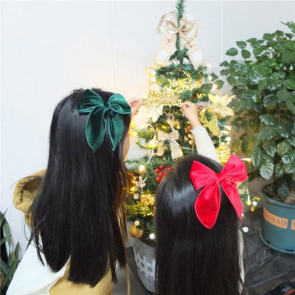 Hairclips - Set of 4 - Hair accessories - Hairclips with bows - Accessories suitable for little girls and mothers - Red, green, white and checked - Image 4
