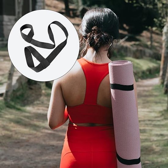 Yoga mat straps - Carrying straps for packing yoga mats - Portable shoulder straps for storing picnic mats - Elastic - Multifunctional straps - Image 3