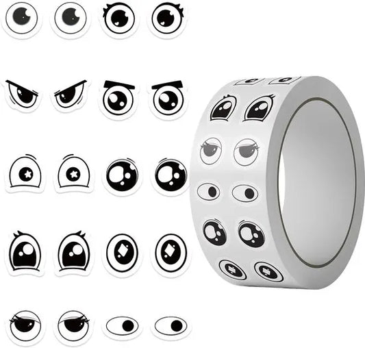 Stickers - DIY Stickers - 500 Sheets/Roll - Small Emoji Eye Stickers - DIY Journaling Supplies - Decorative Sealing Stickers - Envelope Stickers - Creative Gifts