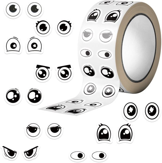 Stickers - DIY Stickers - 500 Sheets/Roll - Small Emoji Eye Stickers - DIY Journaling Supplies - Decorative Sealing Stickers - Envelope Stickers - Creative Gifts - Image 3