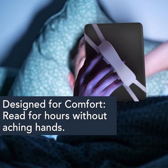 2-Pack Hand Rests for E-Readers & Tablets - Non-Slip & Comfortable to Hold - Suitable for 4.7-8 Inch Screens - White + Gray - Image 2