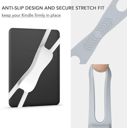 2-Pack Hand Rests for E-Readers & Tablets - Non-Slip & Comfortable to Hold - Suitable for 4.7-8 Inch Screens - White + Gray - Image 3