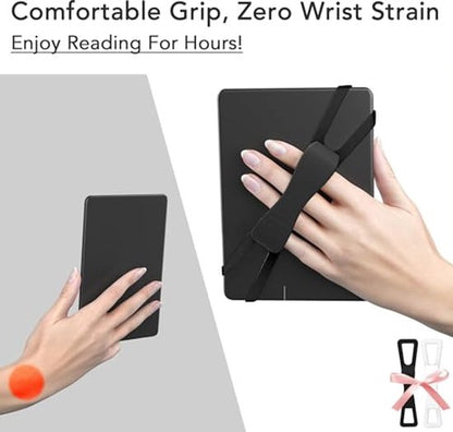 2-Pack Hand Rests for E-Readers & Tablets - Non-Slip & Comfortable to Hold - Suitable for 4.7-8 Inch Screens - Black + White - Image 5