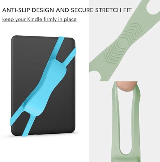 2-Pack Hand Rests for E-Readers & Tablets - Non-Slip & Comfortable to Hold - Suitable for 4.7-8 Inch Screens - Blue + Green - Image 3