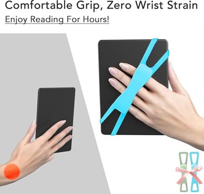 2-Pack Hand Rests for E-Readers & Tablets - Non-Slip & Comfortable to Hold - Suitable for 4.7-8 Inch Screens - Blue + Green - Image 5