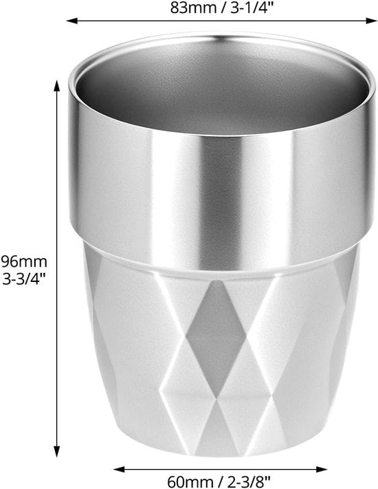 Cups - 4-piece set - Stainless steel cups - Double-walled water cups made of 304 stainless steel - beer cups - coffee cups - Image 2