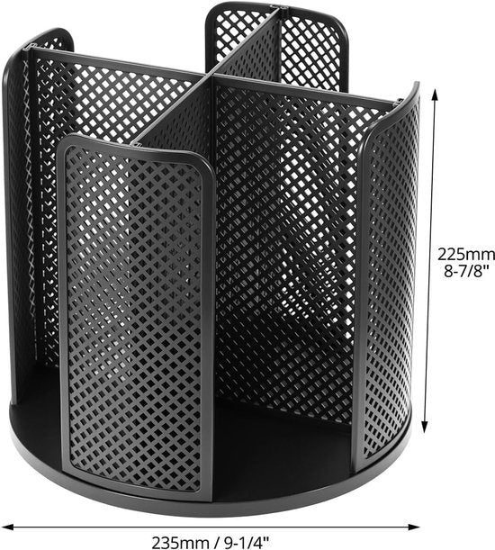 Rotating paper cup dispenser - cup holder with 4 compartments - with 360° turntable - suitable for kitchens, bathrooms and coffee bars - black - Image 5