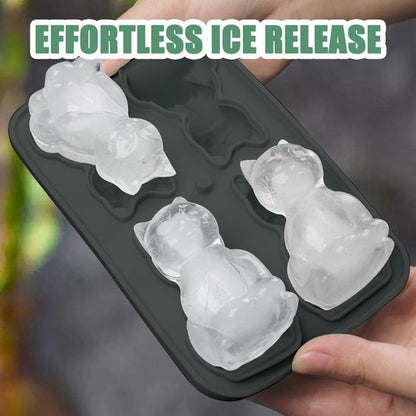 3D Cat Ice Cube Mold - With Integrated Funnel - Silicone for Cocktails & Whisky - Easy De-Moulding - Image 5