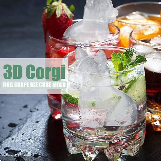 3D Corgi Ice Cube Mold - With Integrated Funnel - Cute Dog Shape - Silicone & Easy De-molding - Image 2