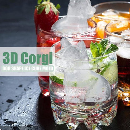 3D Corgi Ice Cube Mold - With Integrated Funnel - Cute Dog Shape - Silicone & Easy De-molding - Image 2