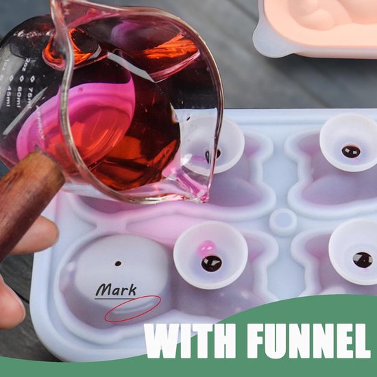 3D French Bulldog Ice Cube Mold - With Integrated Funnel - Cute Dog Shape - Silicone & Easy De-molding - Image 4