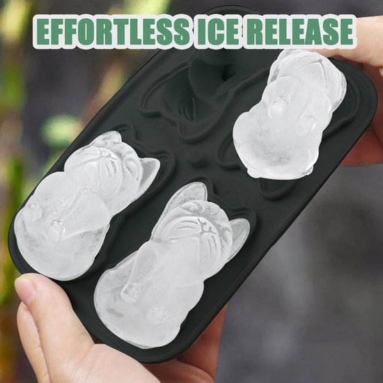 3D French Bulldog Ice Cube Mold - With Integrated Funnel - Cute Dog Shape - Silicone & Easy De-molding - Image 5