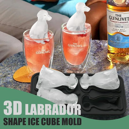 3D Labrador Ice Cube Mold - With Integrated Funnel - Dog Friendly Shape - Silicone & Easy De-molding - Image 2