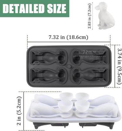 3D Labrador Ice Cube Mold - With Integrated Funnel - Dog Friendly Shape - Silicone & Easy De-molding - Image 5