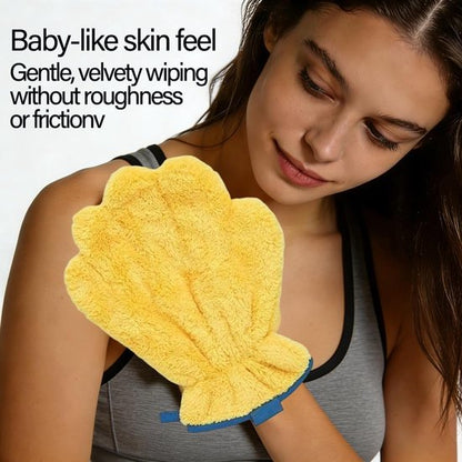 Towels - Unisex Quick-Dry Hair Drying Towel - New Quick-Drying Bath Towel - Absorbent and Quick-Drying Coral Fleece Towel - Suitable for Wet, Long and Thick Hair - - Glove Design - Yellow - Image 2