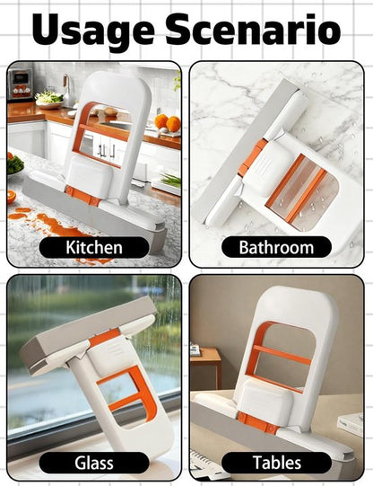 Mini Mop - with 3 replaceable sponges - portable cleaning sponge - can be used wet and dry - handle with squeeze function for one-handed operation - can be used for cleaning bathrooms, kitchens, tiles, etc. - Image 4