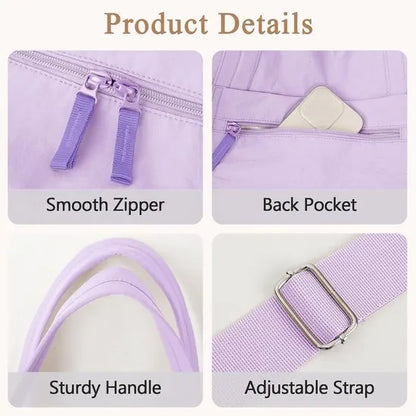 Sports Bag - Waterproof Travel Bag - 24 Liter Carry Bag - Zippered - Lightweight & Durable - Suitable for Gym, Training & Travel（Purple） - Image 4