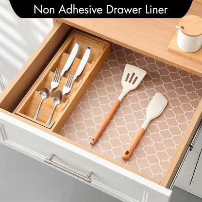 Drawer Mat - Kitchen Drawer Mat - Kitchen Cabinet Shelf Protector - Non-Adhesive, Waterproof EVA Drawer Mat, Easy to Cut to Size for Refrigerator, Cabinet or Chest of Drawers (White, 11.8"W x 78.7"L) - Image 3