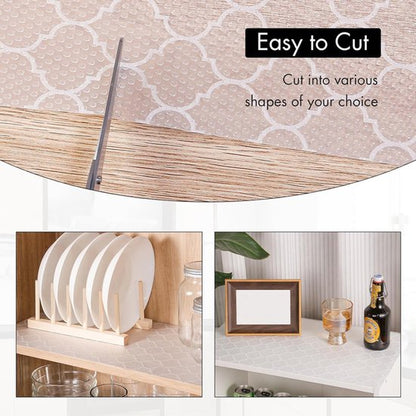 Drawer Mat - Kitchen Drawer Mat - Kitchen Cabinet Shelf Protector - Non-Adhesive, Waterproof EVA Drawer Mat, Easy to Cut to Size for Refrigerator, Cabinet or Chest of Drawers (White, 11.8"W x 78.7"L) - Image 5