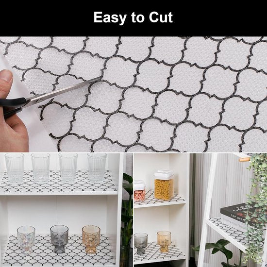 Drawer Mat - Kitchen Drawer Mat - Kitchen Cabinet Shelf Protector - Non-Adhesive, Waterproof EVA Drawer Mat, Easy to Cut to Size for Refrigerator, Cabinet or Chest of Drawers (Black, 11.8"W x 78.7"L) - Image 3