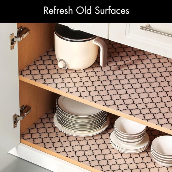 Drawer Mat - Kitchen Drawer Mat - Kitchen Cabinet Shelf Protector - Non-Adhesive, Waterproof EVA Drawer Mat, Easy to Cut to Size for Refrigerator, Cabinet or Chest of Drawers (Black, 11.8"W x 78.7"L) - Image 4