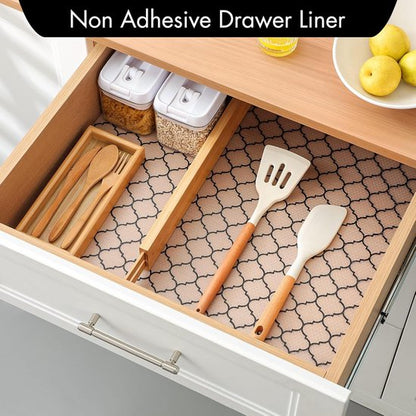 Drawer Mat - Kitchen Drawer Mat - Kitchen Cabinet Shelf Protector - Non-Adhesive, Waterproof EVA Drawer Mat, Easy to Cut to Size for Refrigerator, Cabinet or Chest of Drawers (Black, 11.8"W x 78.7"L) - Image 6