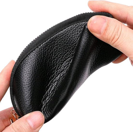 Mini Keychain Pouch/Coin Holder - Key Holder, Coin Organizer, Wallet for Women and Men, Keychain Protector (Black) - Image 2