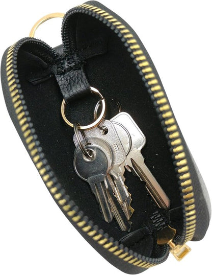 Mini Keychain Pouch/Coin Holder - Key Holder, Coin Organizer, Wallet for Women and Men, Keychain Protector (Black) - Image 4