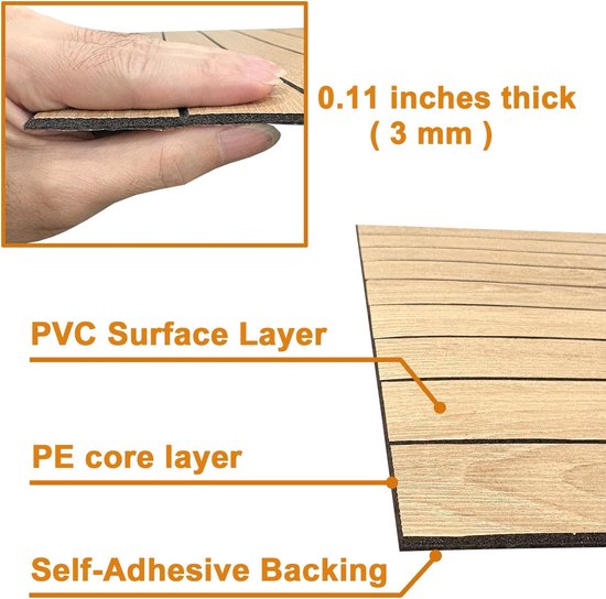 Self-adhesive 3D Wall Panel - Brown Oak Look - PVC Plank 300x40 cm for Wall & Ceiling - Soundproof - Image 2