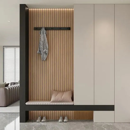 2 Pack Peel and Stick Oak Wood Slat Feature Wall Panels 300x40cm Each | DIY TV Headboard PVC Decor Wall Liner for Interior Wall & Ceiling Makeover（1037B-18） - Image 7