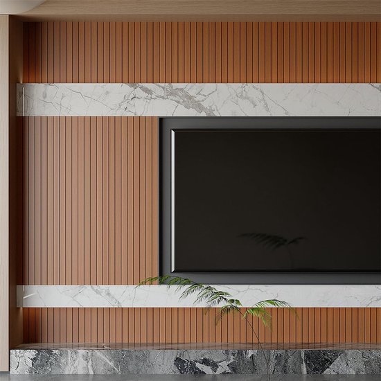 Self-adhesive 3D Wall Panel - Walnut Look - PVC Plank 300x40 cm for Wall & Ceiling - Soundproof - Image 4