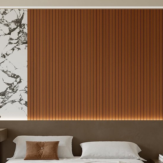 Self-adhesive 3D Wall Panel - Walnut Look - PVC Plank 300x40 cm for Wall & Ceiling - Soundproof - Image 5