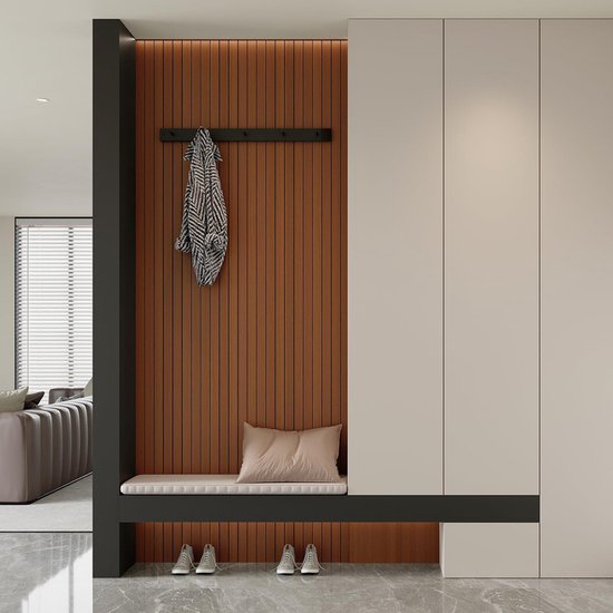 Self-adhesive 3D Wall Panel - Walnut Look - PVC Plank 300x40 cm for Wall & Ceiling - Soundproof - Image 6