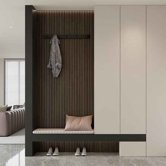 Self-adhesive 3D Wall Panel - Smoked Wood Look - PVC Plank 300x40 cm for Wall & Ceiling - Soundproof - Image 4