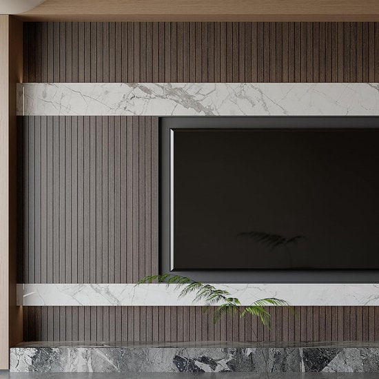 Self-adhesive 3D Wall Panel - Smoked Wood Look - PVC Plank 300x40 cm for Wall & Ceiling - Soundproof - Image 5