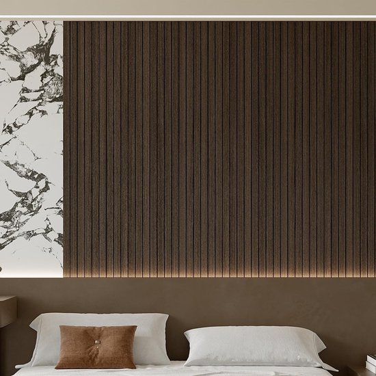 Self-adhesive 3D Wall Panel - Smoked Wood Look - PVC Plank 300x40 cm for Wall & Ceiling - Soundproof - Image 7