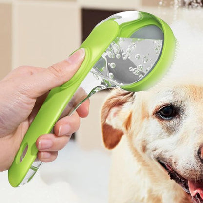 Dog Wash Brush with Soap Dispenser - Long Handle & Soft Massage Head - For Efficient Coat Care - Image 2