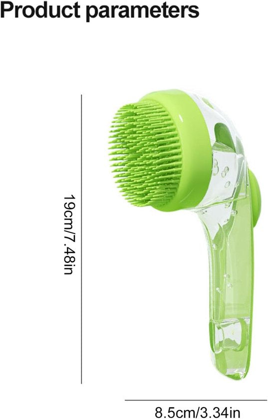 Dog Wash Brush with Soap Dispenser - Long Handle & Soft Massage Head - For Efficient Coat Care - Image 8
