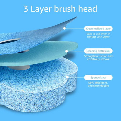 Toilet Brush Set with 24 Replaceable Heads - 360° Cleaning & Pre-assembled Cleaning Solution - Includes Storage Station - Image 2