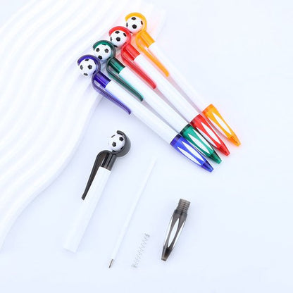 5-Pack Football Ballpoint Pens - Retractable & Non-Slip Grip - 1.0mm Black Ink for Smooth Writing - Image 3