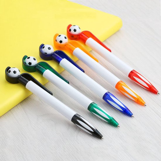 5-Pack Football Ballpoint Pens - Retractable & Non-Slip Grip - 1.0mm Black Ink for Smooth Writing - Image 4